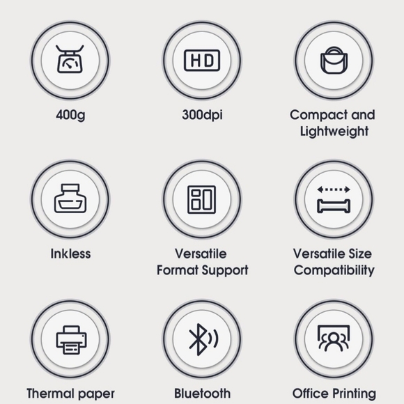 Portable White Inkless Printer - Picture 5 of 8